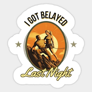 Rock Climbing: Last Night Blk Sticker